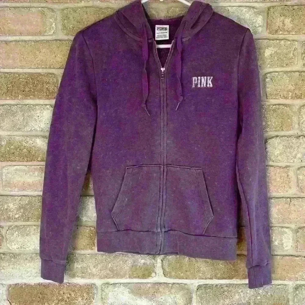 PINK by Victorias Secret Distressed Purple Hoodie
